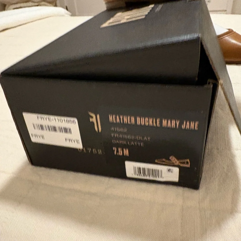 Frye Brown Leather Mary Jane Pointed-Toe Flats - Picture 3 of 3
